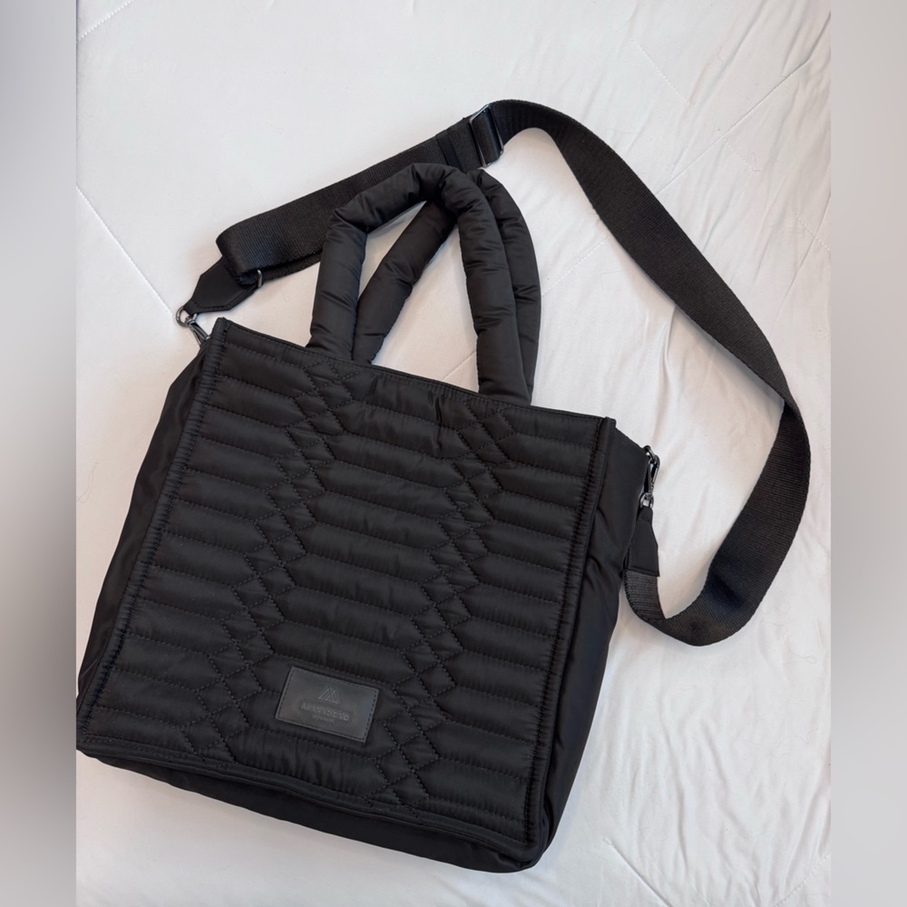 Stylish Markberg Denmark Vika Black Quilted Tote Bag